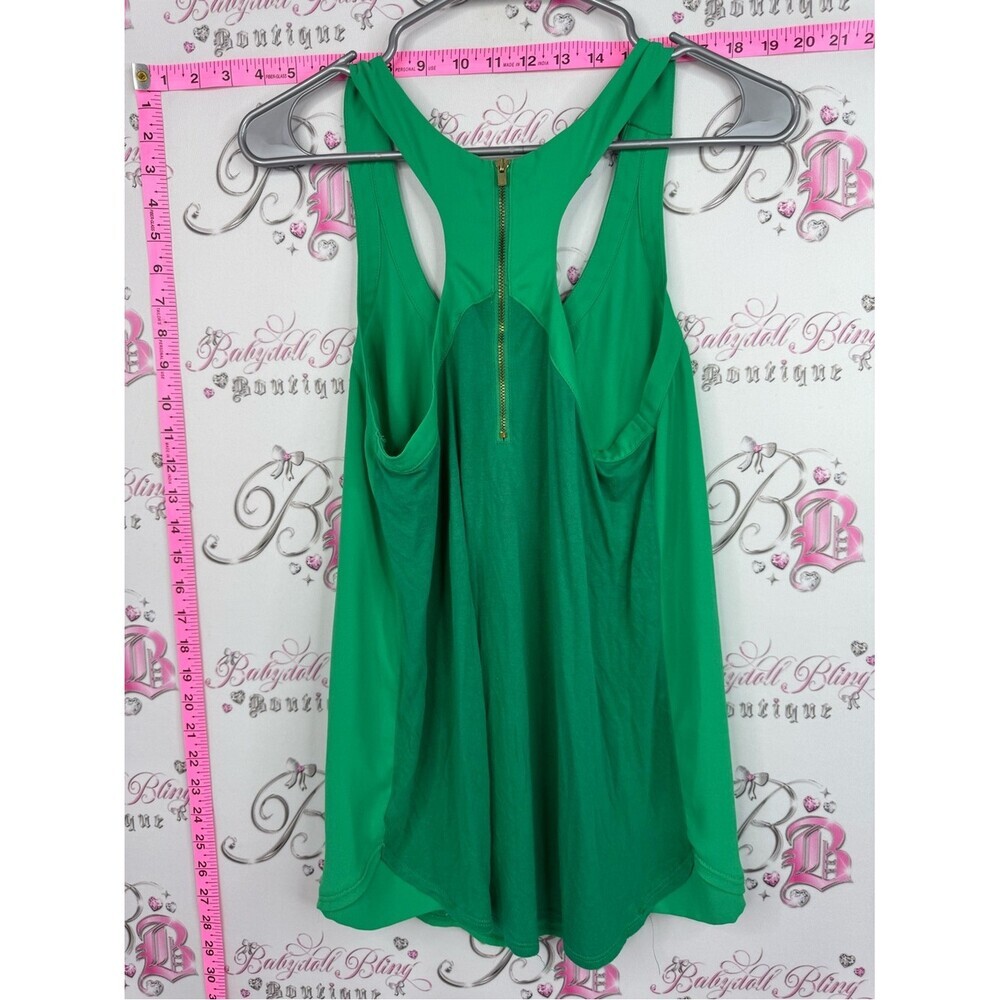 Express Green Racerback Tank with Zip Back - Picture 2 of 11